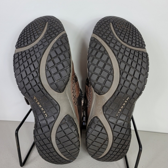 Merrell Encore Womens Size 7 Coffee Suede Leather Slip On Mocs Clogs J66238 - Picture 8 of 10